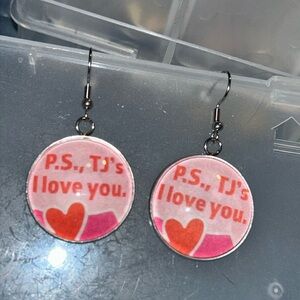 Trader Joe’s earrings 25mm P.S. I Love You